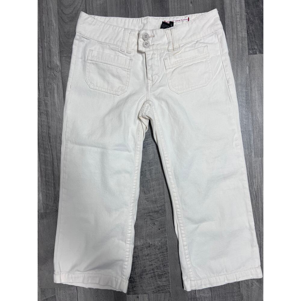 Buffalo David Bitton Capri Pants Womens 27 White Mid Rise Cotton Casual Cropped